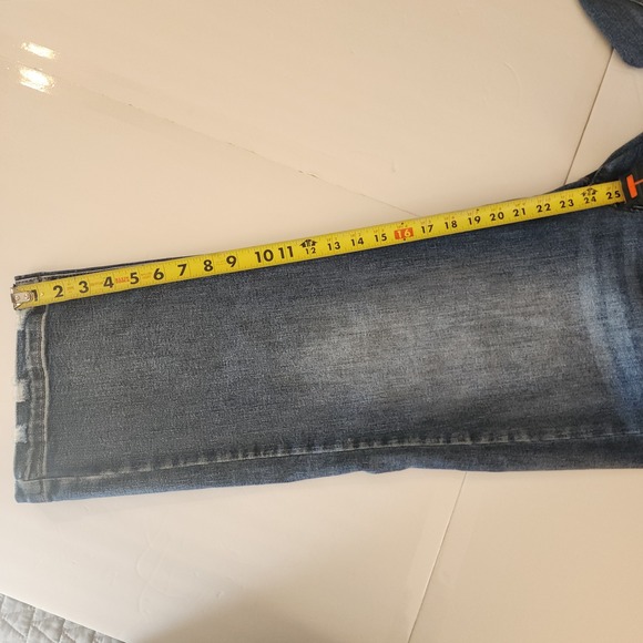 D26 Judy Blue Wide Leg Cropped Jeans Medium Wash Raw Hem 13/24 High Rise - Picture 7 of 12